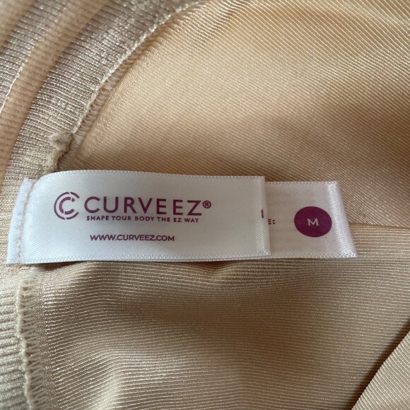 Curveez® Comfort Evolution High Waist Thigh Slimmer Gloss Nude Sz MED CUR32609 - Picture 6 of 8